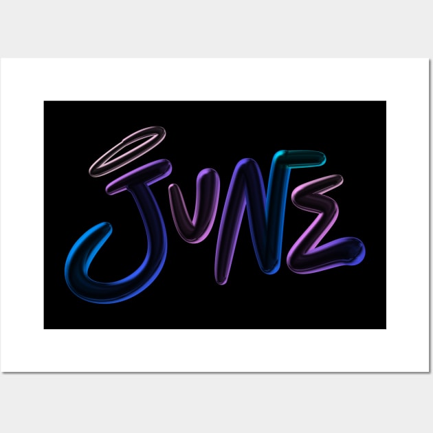 June Lettering Gift Wall Art by yogisnanda